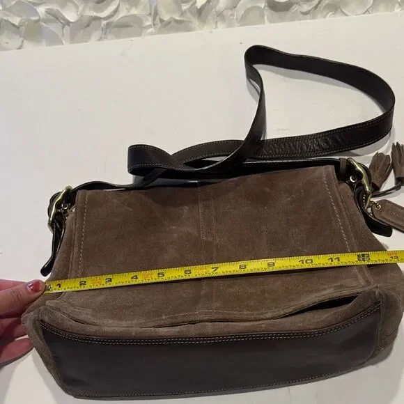 Coach vintage Dark Brown Suede Shoulder Bag - Picture 5 of 6